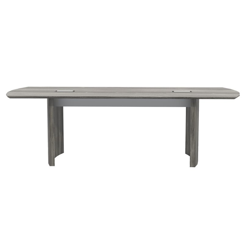 Pemberly Row Modern / Contemporary 8' Conference Table in Gray Steel