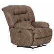 Pemberly Row Power Wall Hugger Recliner in Coffee Brown Polyester Fabric