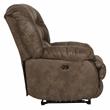 Pemberly Row Power Wall Hugger Recliner in Coffee Brown Polyester Fabric
