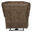 Pemberly Row Power Wall Hugger Recliner in Coffee Brown Polyester Fabric