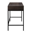 Pemberly Row 40-Inch Desk with Drawer and Shelf in Brown Wood Grain Finish