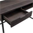 Pemberly Row 40-Inch Desk with Drawer and Shelf in Brown Wood Grain Finish