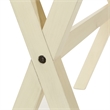 Pemberly Row Flip Top Table with Antique White Base and Wood Brown Stain Top
