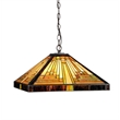 Pemberly Row Tiffany-style 2 Light Mission Ceiling Pendant Fixture 16
