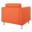 Pemberly Row Contemporary Armchair In Tangerine Orange Fabric