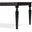 Pemberly Row Contemporary Transitional Dining Table Black Finish