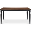 Pemberly Row Contemporary Transitional Dining Table Black Finish