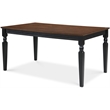 Pemberly Row Contemporary Transitional Dining Table Black Finish