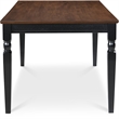 Pemberly Row Contemporary Transitional Dining Table Black Finish
