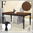 Pemberly Row Contemporary Transitional Dining Table Black Finish
