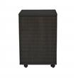 Pemberly Row Modern Mobile Pedestal with 3 Drawers in Espresso