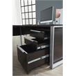 Pemberly Row Modern Mobile Pedestal with 3 Drawers in Espresso