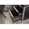 Pemberly Row Modern Mobile Pedestal with 3 Drawers in Espresso