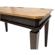 Pemberly Row Executive Writing Desk Writing Table Office Desk Wood Top Brown