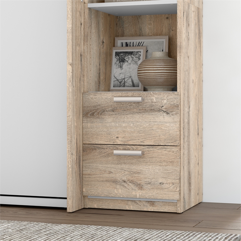 Pemberly Row 2 Drawer Set for 20W Closet Organizer in Rustic Brown - Wood