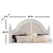 Pemberly Row Modern Dove White Queen Woven Wood Frame Headboard