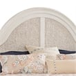 Pemberly Row Modern Dove White Queen Woven Wood Frame Headboard