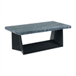 Pemberly Row Modern / Contemporary Coffee Table with Dark Marble Top