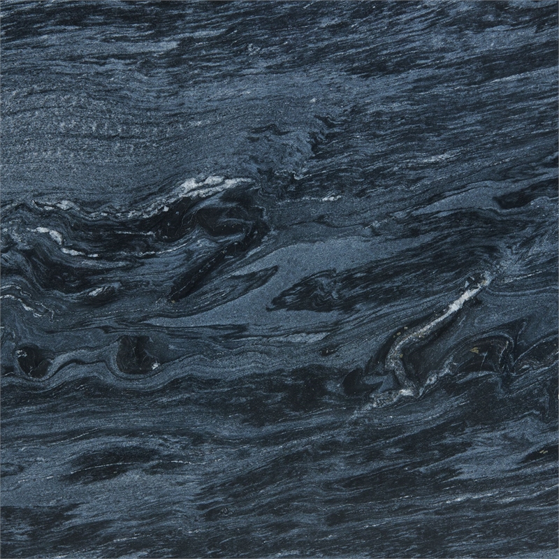 Pemberly Row Modern / Contemporary Coffee Table with Dark Marble Top