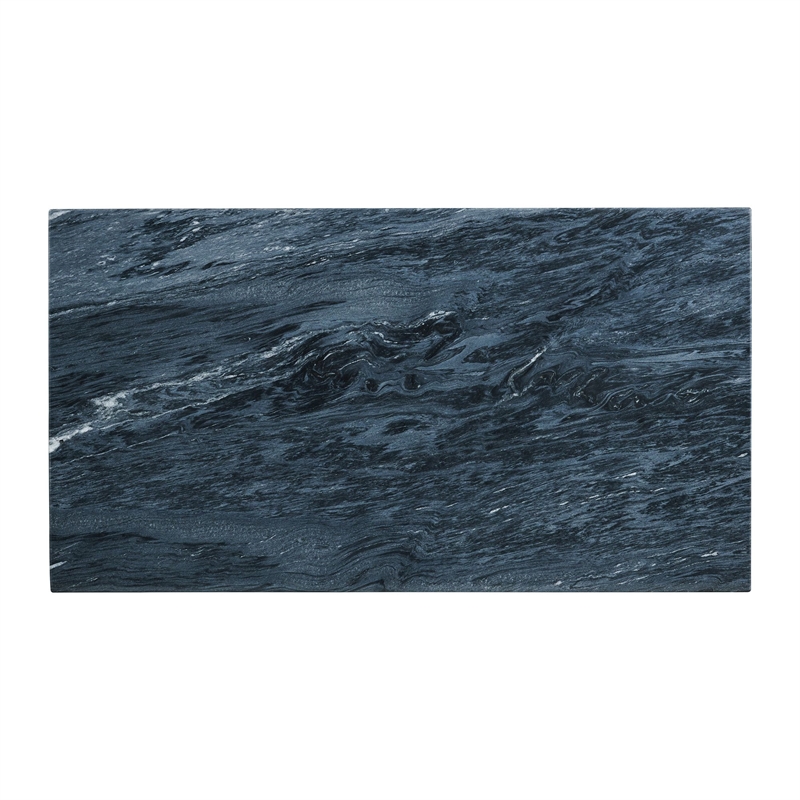 Pemberly Row Modern / Contemporary Coffee Table with Dark Marble Top