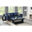 Pemberly Row Modern / Contemporary Coffee Table with Dark Marble Top