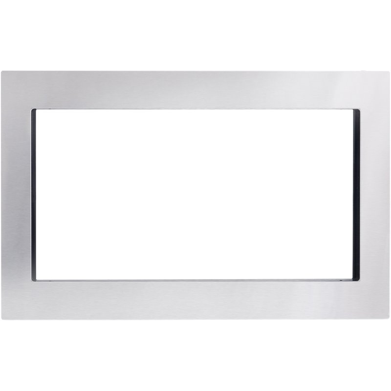 Pemberly Row 30 in. Built-in Stainless Steel Microwave Trim Kit in Silver