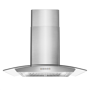 Pemberly Row 380 CFM Ducted Wall Mount Range Hood Kitchen Hood - Stainless Steel