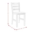 Pemberly Row Contemporary Counter Height Side Chair Set in Black