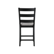 Pemberly Row Contemporary Counter Height Side Chair Set in Black