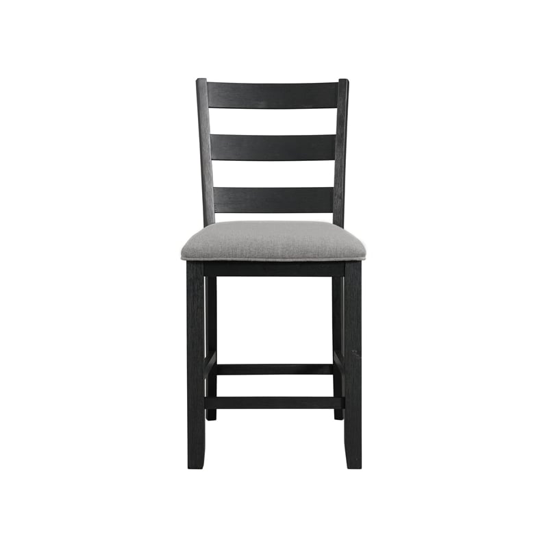 Pemberly Row Contemporary Counter Height Side Chair Set in Black