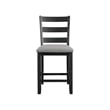 Pemberly Row Contemporary Counter Height Side Chair Set in Black