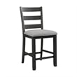 Pemberly Row Contemporary Counter Height Side Chair Set in Black