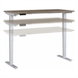 Pemberly Row 60W x 30D Adjustable Desk in Modern Hickory - Engineered Wood