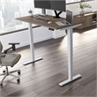 Pemberly Row 60W x 30D Adjustable Desk in Modern Hickory - Engineered Wood