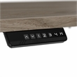 Pemberly Row 60W x 30D Adjustable Desk in Modern Hickory - Engineered Wood