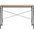 Pemberly Row 43 inch Metal Folding Home Office Desk Black/Teak