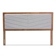 Pemberly Row Light Gray and Brown Finished Wood King Size Headboard