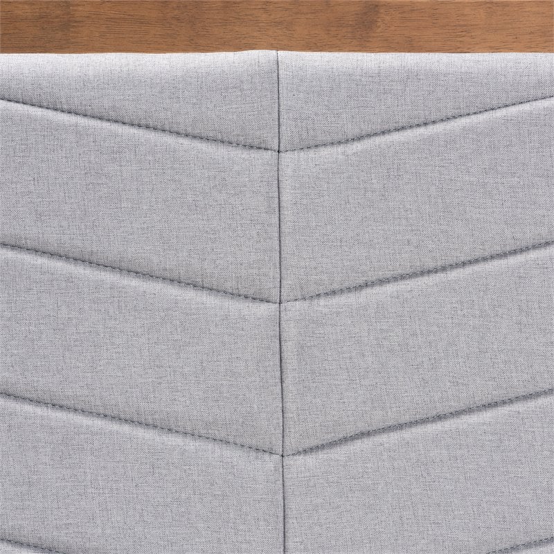 Pemberly Row Light Gray and Brown Finished Wood King Size Headboard