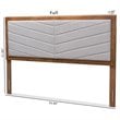Pemberly Row Light Gray and Brown Finished Wood King Size Headboard