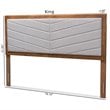 Pemberly Row Light Gray and Brown Finished Wood King Size Headboard