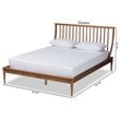 Pemberly Row Walnut Brown Finished Wood King Size Platform Bed