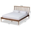 Pemberly Row Walnut Brown Finished Wood King Size Platform Bed