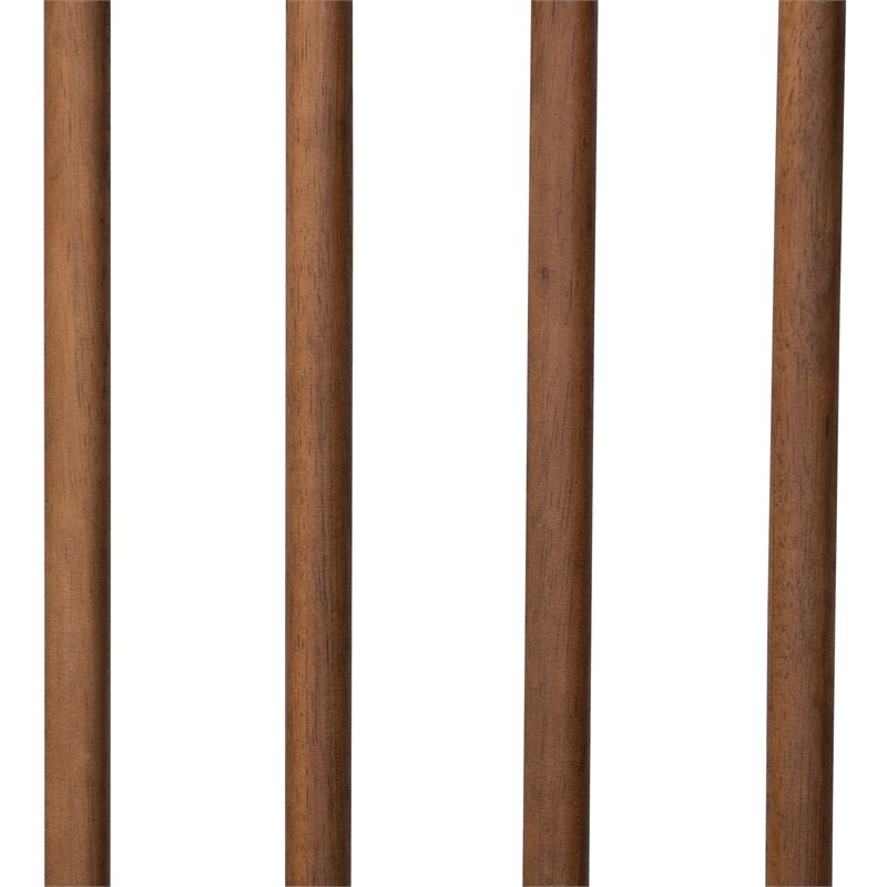 Pemberly Row Walnut Brown Finished Wood King Size Platform Bed