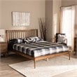 Pemberly Row Walnut Brown Finished Wood King Size Platform Bed