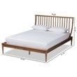 Pemberly Row Walnut Brown Finished Wood King Size Platform Bed