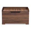 Pemberly Row Walnut Brown Finished Wood Cat Litter Box Cover House