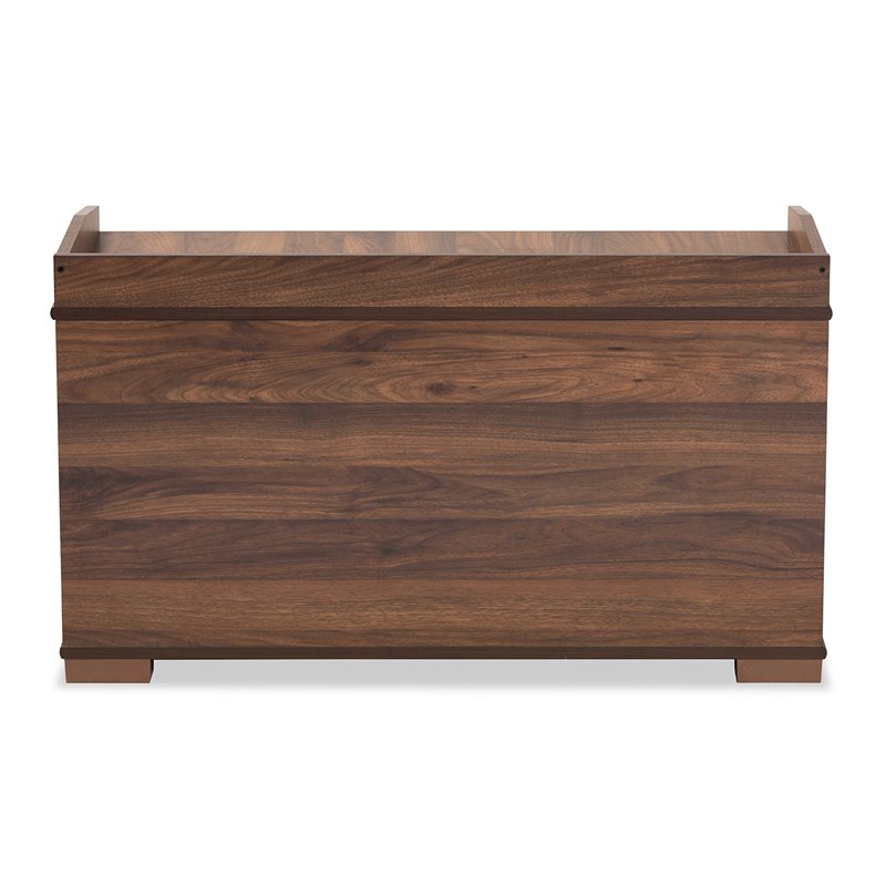 Pemberly Row Walnut Brown Finished Wood Cat Litter Box Cover House