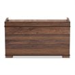 Pemberly Row Walnut Brown Finished Wood Cat Litter Box Cover House