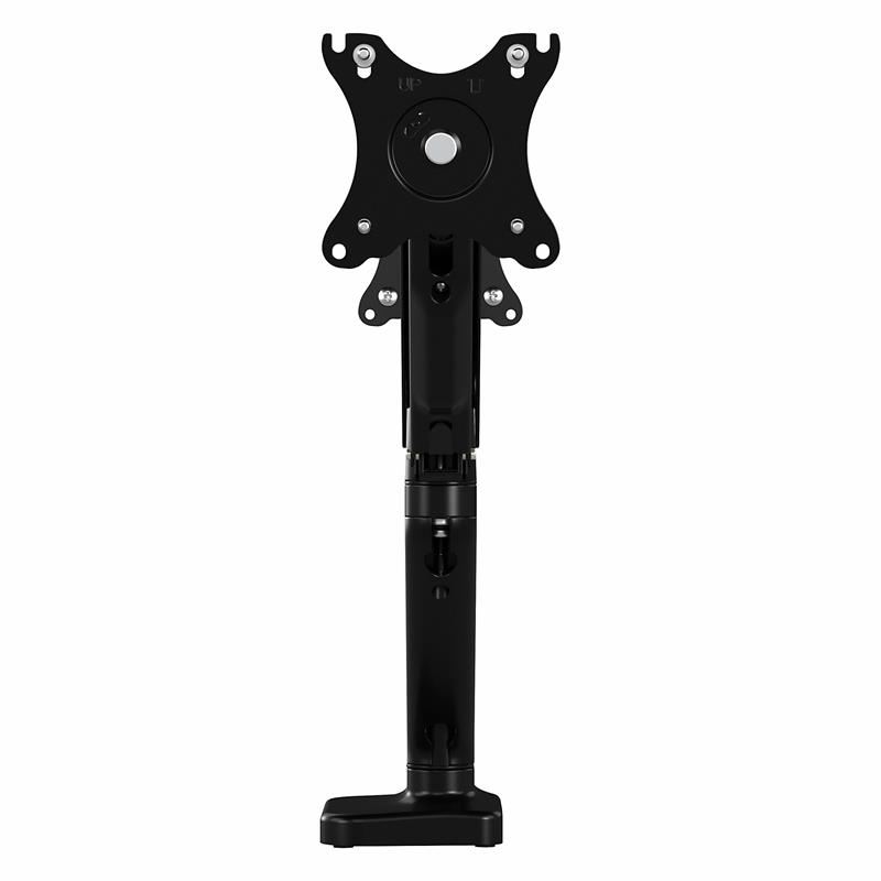 Pemberly Row Adjustable Dual Monitor Arm with USB in Black - Steel
