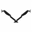 Pemberly Row Adjustable Dual Monitor Arm with USB in Black - Steel